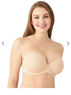 NWOT Wacoal Red Carpet full figure strapless bra with straps NUDE size 34G